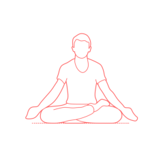 Humans Yoga Poses Half Lotus Pose Stencil Svg Vector, Free Vectors File